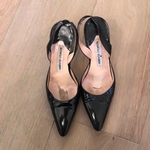 Manolo blahnik kitten black heels, 35